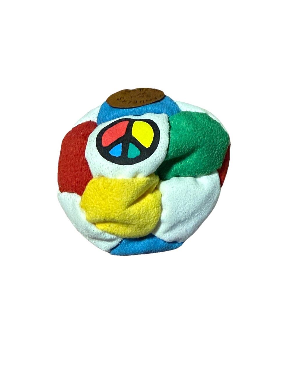 🔥Manuela’s Sandbag Footbag Hacky Sack PEACE SIGN RAINBOW BNWT🔥